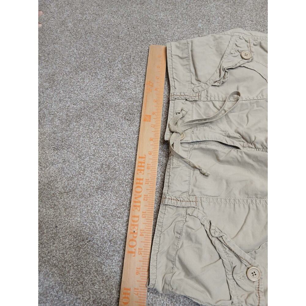Y2K Indie Sleaze UNIONBAY Low Rise Cargo Shorts Sz 11 Khaki Cotton Utility 2000s - Picture 10 of 12